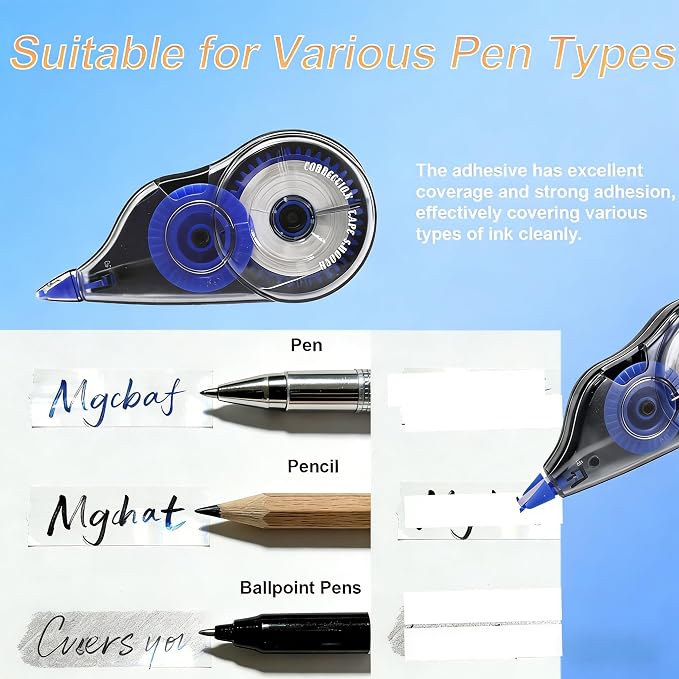 White Correction Tape, Instant Corrections Easy to Use Applicator - Image 5