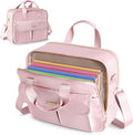 Teacher Bag with Accordion File Organizer, 15.6 Inch Laptop Briefcase by Prokva