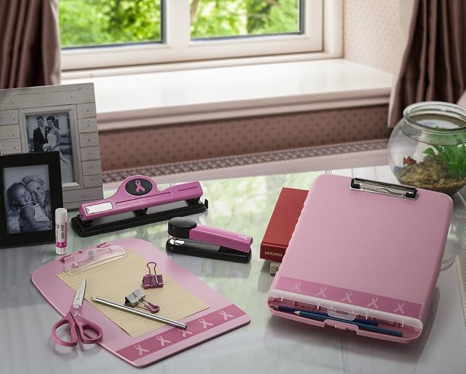 Officemate Breast Cancer Awareness BCA Slim Clipboard Storage Box - Image 4