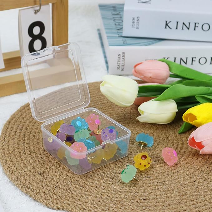30 Pack Decorative Push Pins, Luminous Cat Paw Thumb Tacks - Image 7