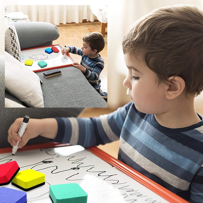 Mini Dry Erase Erasers, IHPUKIDI 48 Pack Magnetic Whiteboard Dry Erasers - Image 3