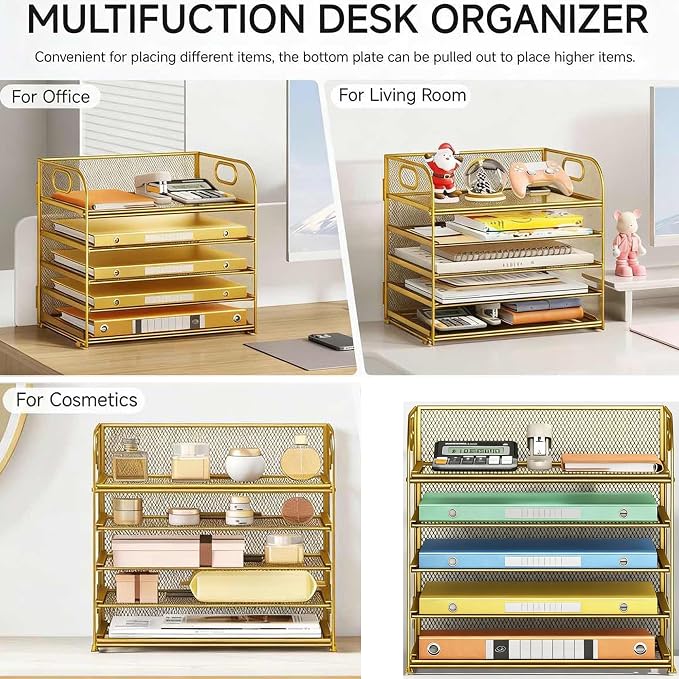 Lavatino Desk Paper Organizer Trays, Letter Holder Organizer - Image 5