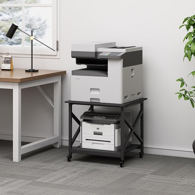 Fannova 2 Tier Large Printer Stand, 23.6 x 23.6 x 22.6 Inches Square Printer - Image 7