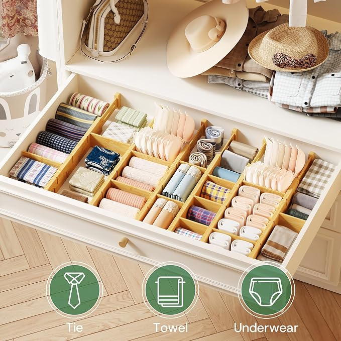 kiplant Bamboo Drawer Dividers - Image 5