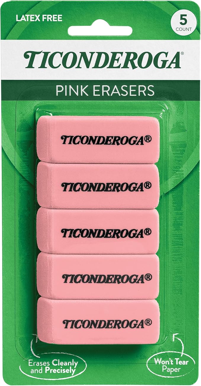 Ticonderoga Wedge Erasers by Ticonderoga