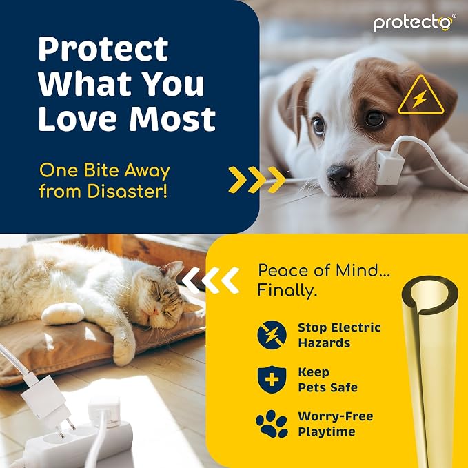 PROTECTO 2-Pack Heavy Duty Cord Protectors from Pets No Chew Solution, 10ft - Image 3