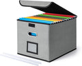 CADONO File Organizer Box with Lid, Large Hanging File Folder Organizer with by CADONO