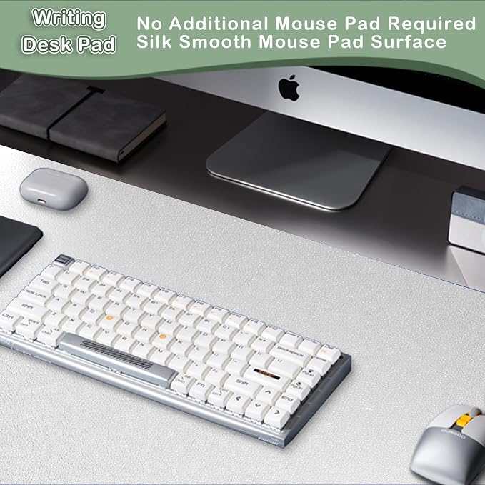 Boutilon Leather Desk Pad Protector, Non-Slip Mouse Pad, Laptop Desk Pad - Image 5