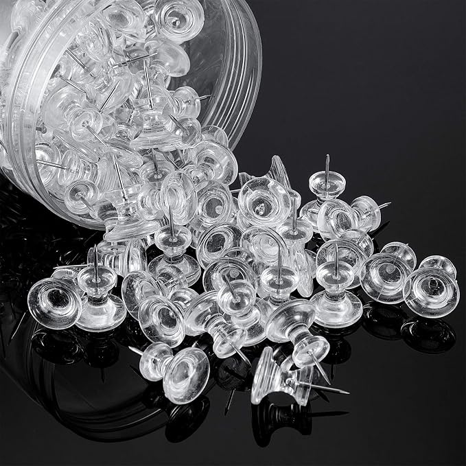 Outus 60 Pcs Giant Push Pins Jumbo Tacks 1/1.8inch Plastic Head - Image 5