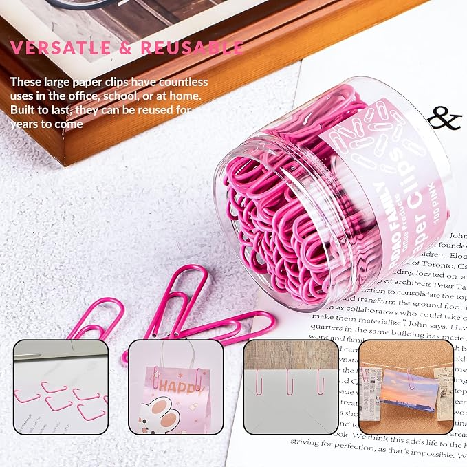 Jumbo Paper Clips, 2 Inch Large Paper Clip - Image 6