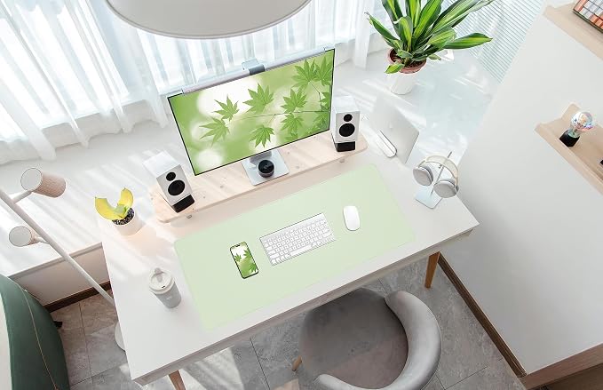 AFIING Cork Desk Mat 35.4" x 17", Dual-Sided Natural Cork & PU Leather Desk Pad - Image 6