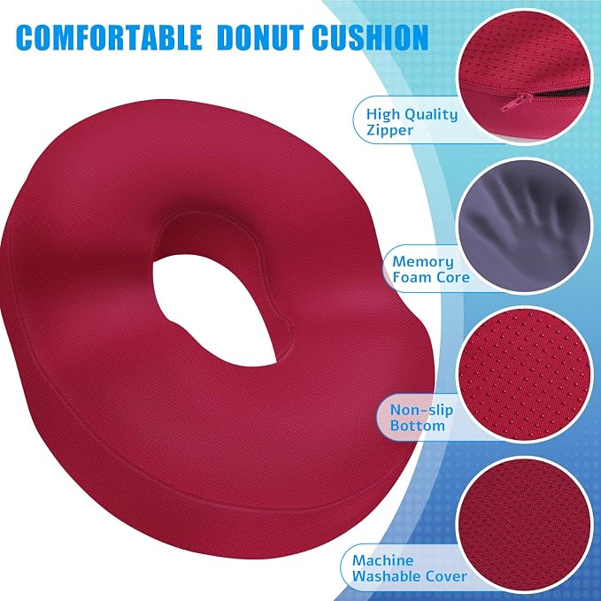 BlissTrends Donut Pillow Seat Cushion, Donut Chair Cushions - Image 3