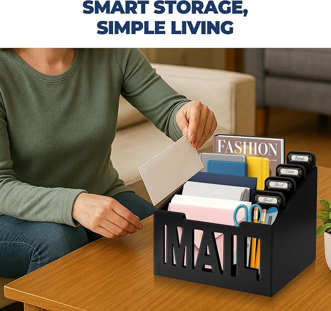 Mail Organizer Countertop, Desktop Mail Sorter - Image 7