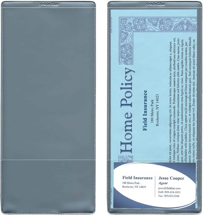 StoreSMART® - Silver Plastic Policy/Lotto Ticket Holders - 500-Pack - by StoreSMART