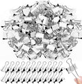 Jetec 300 Pcs 0.75in/19mm White Metal Material Binder Clips Bulk Medium by Jetec