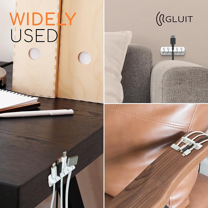 GLUIT Cord Organizer for Desk, Cable Holder for Nightstand, Charger Organizer - Image 6