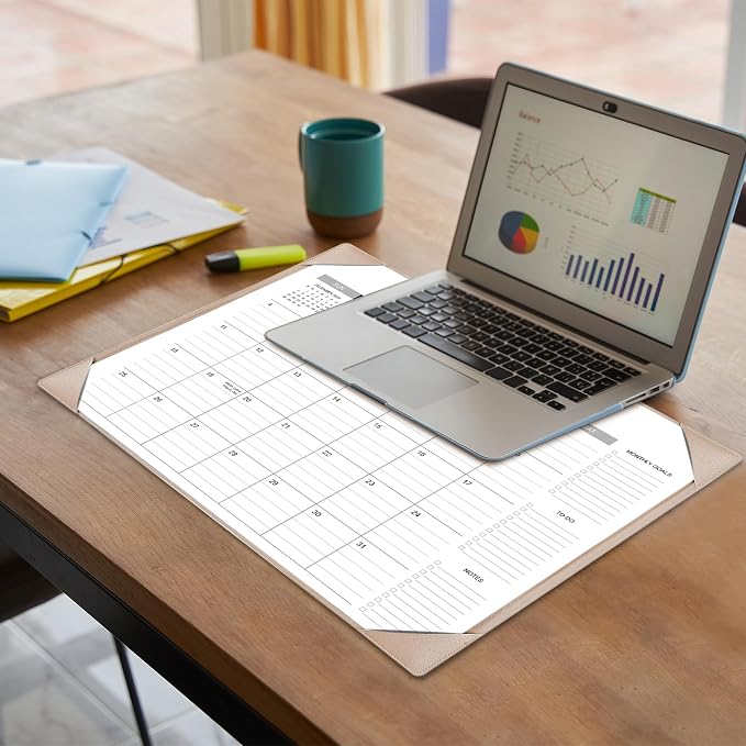 Desk Calendar 2026-2027 with Desk Mat – 22" x 17" Large Desk Pad Calendar Runs - Image 3