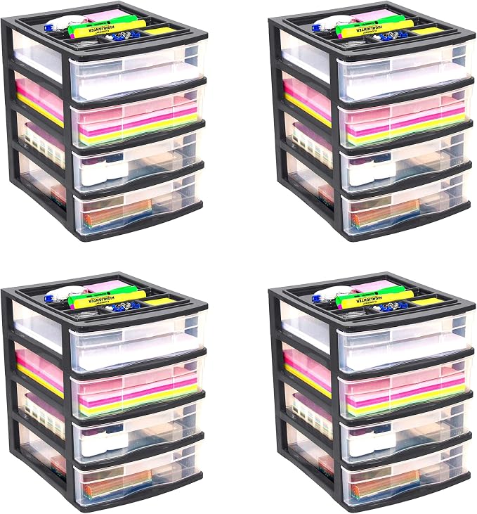 Gracious Living 4 Drawer Desktop & Countertop Organizer w/Organization Lid by GraciousLiving