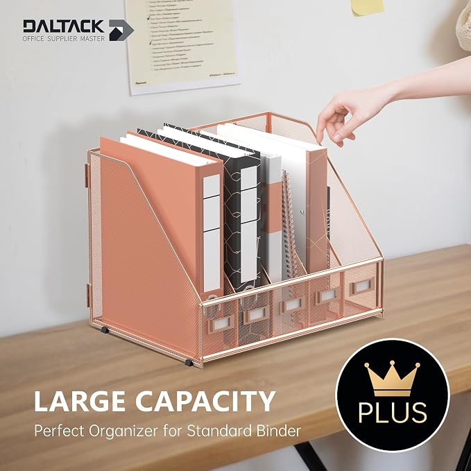 DALTACK Desk Organizers Metal Magazine File Holder - Image 2