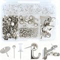310 Pcs Silver Push Pins Set, 5-Style Decorative Thumb Tacks by YOUDEFUL
