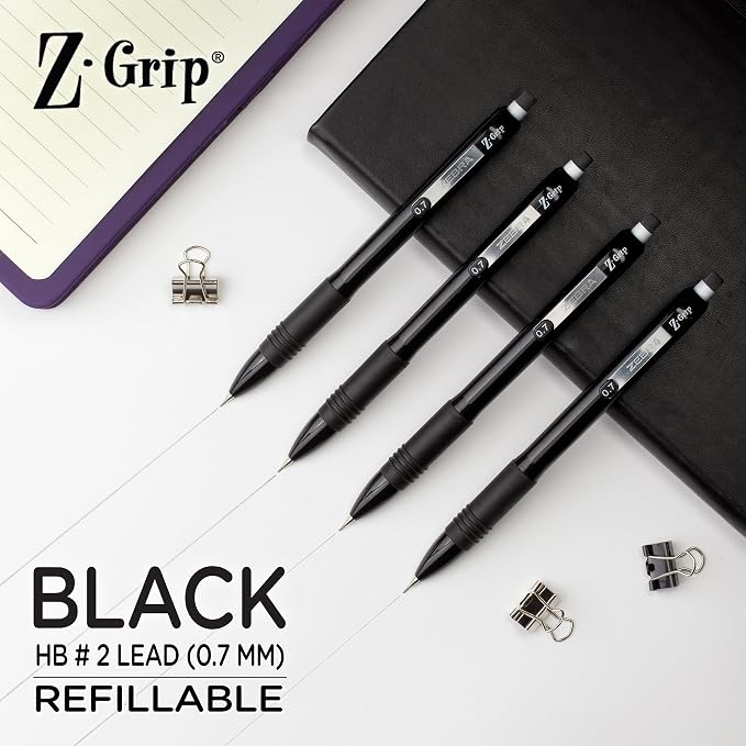 Zebra Pen, Z-Grip Mechanical Pencil, Comfort Grip, 0.7mm Lead, #2 HB, Pre-Loaded - Image 3