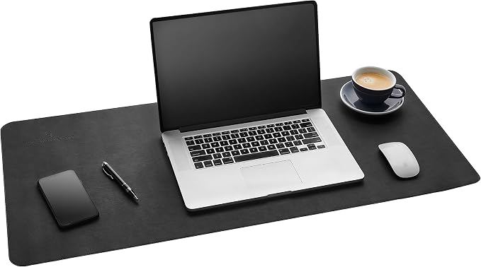Gallaway Leather Desk Mat, Office Writing Desk Pad, Large 36" x 17" Black by GallawayLeather