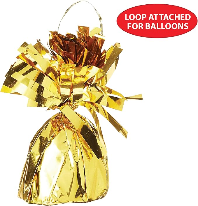 Beistle 50804 GD Metallic Wrapped Balloon Weights, 6 Ounces - Image 7