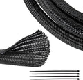 RED WOLF Braided Wire Cable Sleeve Split Wiring Sleeving 10 Feet by REDWOLF