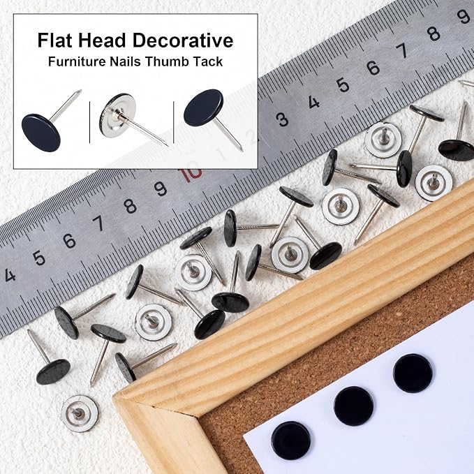 120pcs Metal Thumb Tacks, Heavy Duty Round Head Push Pins, Upholstery Tacks - Image 5