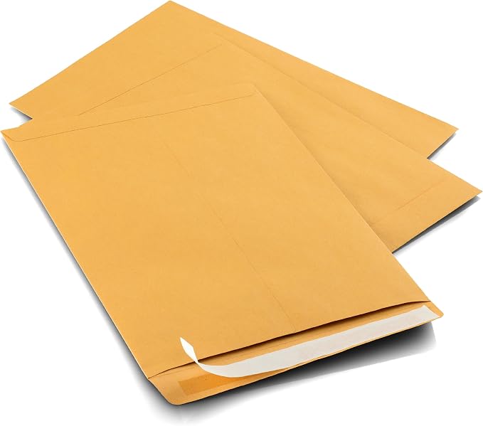 Aimoh 9 X 12 Self-Seal Brown Kraft Catalog Mailing Envelopes - 28lb - 100 Count - Image 4