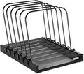 Rolodex 1742323 Mesh Flip File Folder Sorter Five Sections Black 10 1/4 x 7 1/2 by Rolodex