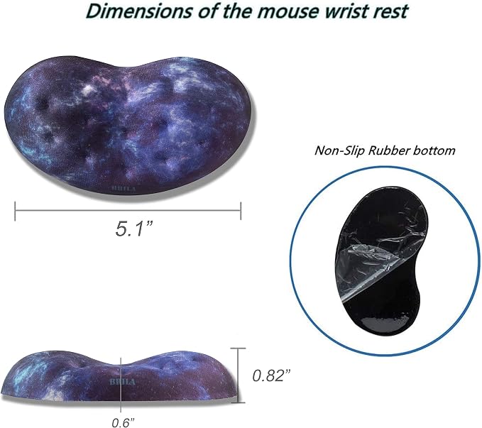BRILA Ergonomic Memory Foam Mouse Wrist Rest Support Pad Cushion - Image 3