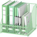 DALTACK 4 Vertical Compartments Magazine File Holder, Binder Organizer by DALTACK