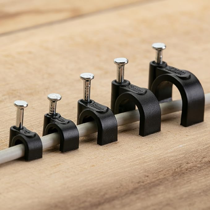 Bates- Cable Clips with Steel Nails, 4mm 5mm 6mm 8mm 10mm, Cord Clips - Image 7