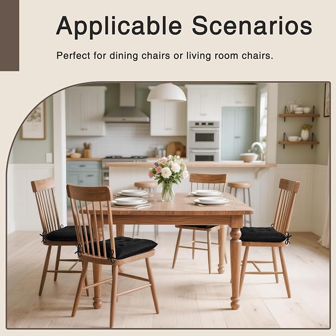 OVOV 6 Pack Chair Cushions for Dining Chairs Soft Seat Cushions for Kitchen - Image 5