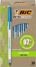 BIC Ecolutions Round Stic Ballpoint Pens, Medium Point, 50-Count Pack by BIC