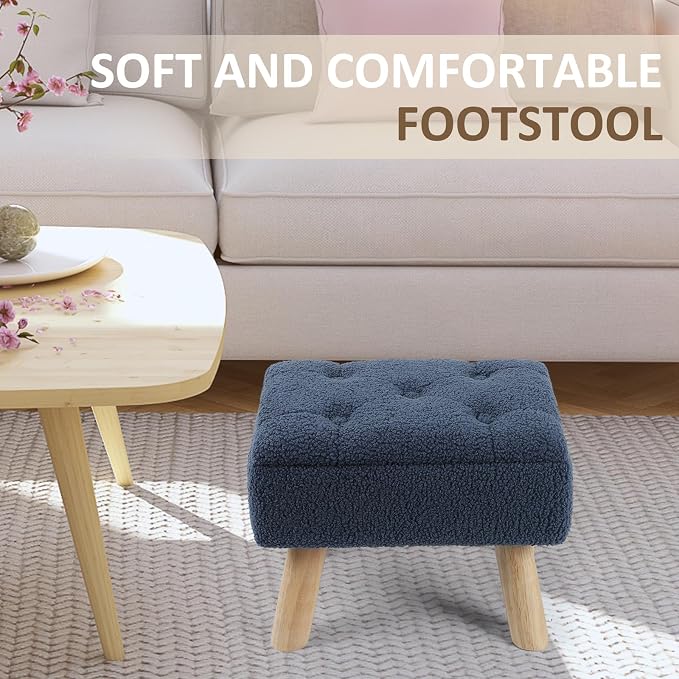 OGEMXU Storage Ottoman, Small Foot Stool Ottoman - Image 4