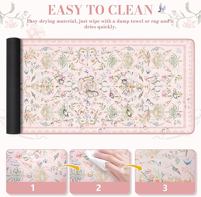 iCasso Pink Desk Cover Mat, Big Mouse Pad - Image 6