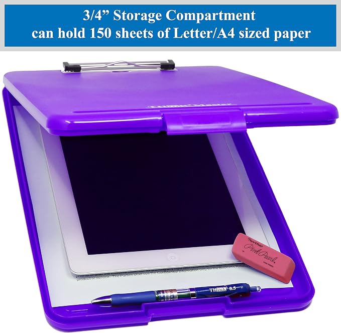 Think2Master Purple Plastic Storage Clipboard. | 25% Heavier & Sturdier| Heavy - Image 4