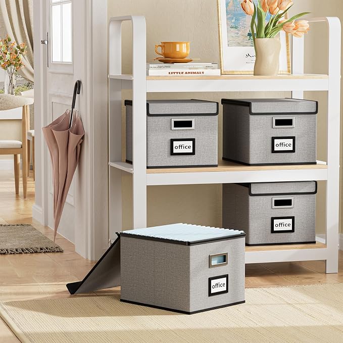 Collapsible File Storage Organizer Boxes - Image 2