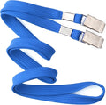 MIFFLIN-USA - Bulk Flat Lanyards w/Two Bulldog Clips - 39 Inch, 50 PK - by MIFFLIN