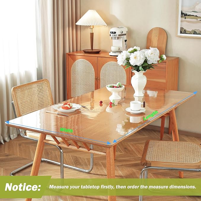 OstepDecor Clear Table Cover Protector 18 x 24 Inch, 1.5mm Thick Plastic Table - Image 7