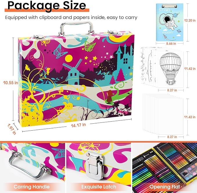 Art Supplies, 180 Pack Drawing Painting Set - Image 7