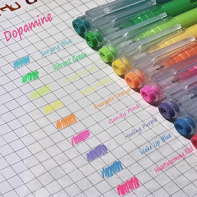 9 Colored Gel Pens Set, 0.6mm Fine Point - Image 2