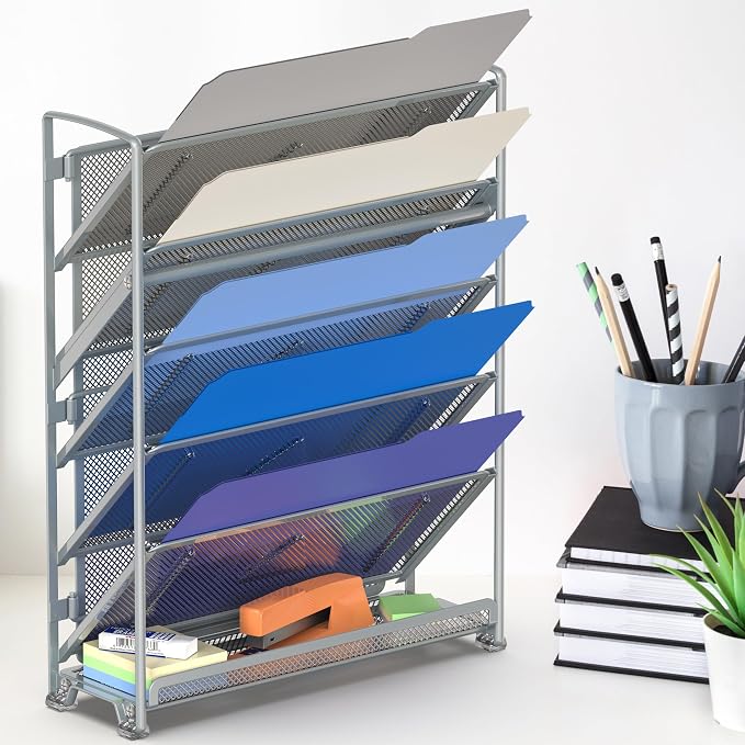 Simple Houseware 6-Tier Wall Mount Document Letter Tray Organizer - Image 3