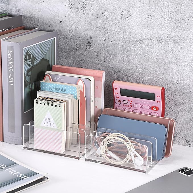 Hipiwe 2-Pack Acrylic File Organizer - Image 2