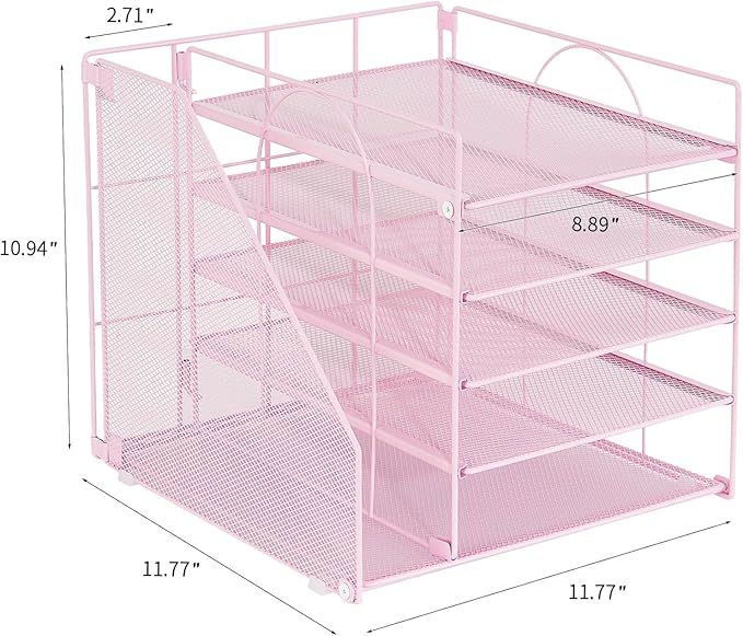 LEKETREE Desk Organizers and Accessories, 5-Tier Paper Letter Tray Organizer - Image 3