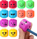 Mr. Pen- Pencil Sharpeners Manual, 12 Pack, Dual Hole, Smiley | Bulk Handheld by MrPen