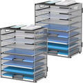 DALTACK 9-Tier Paper Organizer for Desk, Mesh Letter Tray Desk Organizer by DALTACK