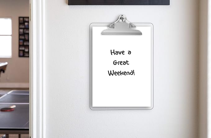 Plastic Transparent Clipboards Multi Pack Clipboard | Strong 12.5 x 9 Inch | - Image 4